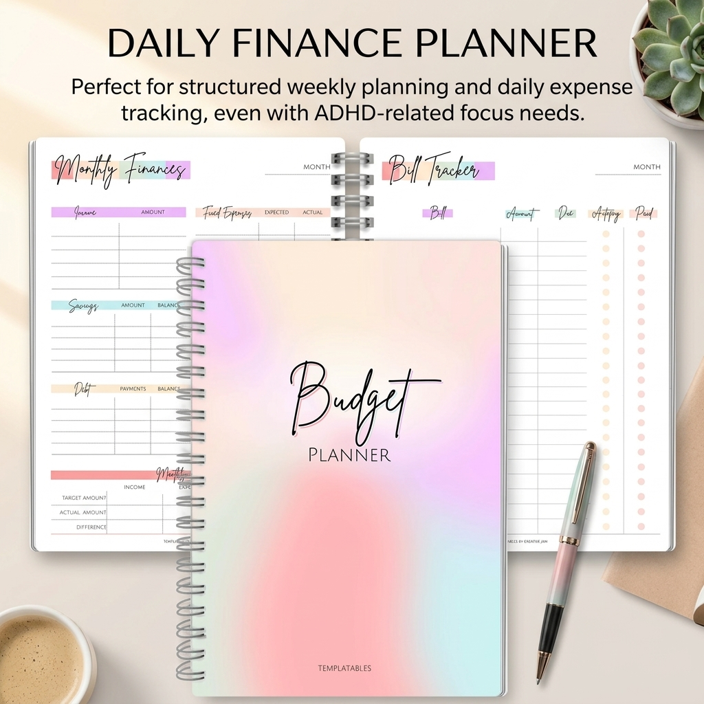 Planner Weekly Budget - Notatnik do codziennego śledzenia dochodów i