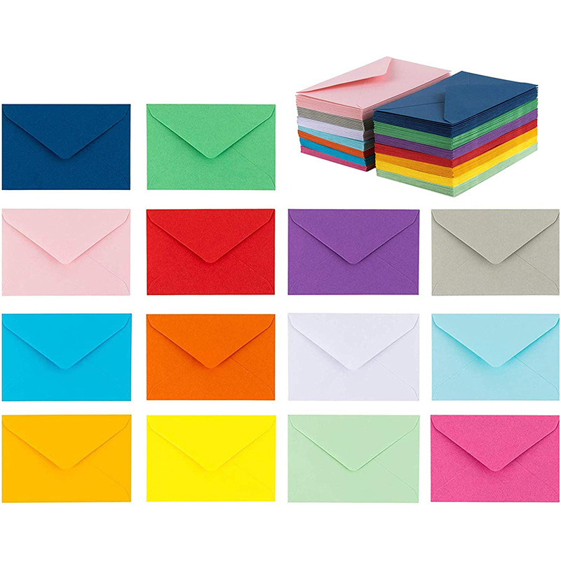 Letter Envelope Kraft - (10 części/partia) 10*7CM kolor Mini koperta