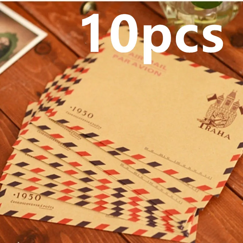 Letter Envelope Kraft - 10 sztuk 9.7*7.5cm Retro popularne koperty