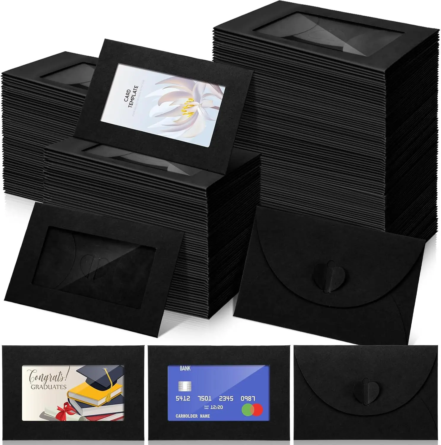 Letter Envelope Kraft - 50 sztuk/partia Koperta Pocztówka z Otwartym