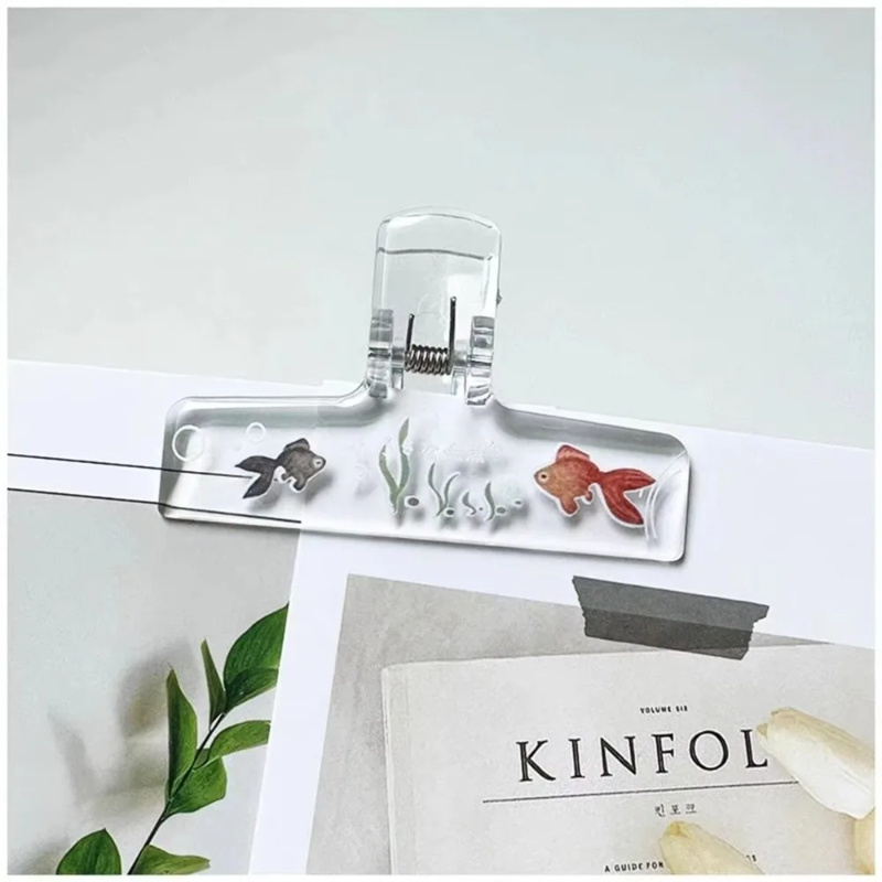 Binder Clip Assorted - 1 szt. Przezroczysty akrylowy klips do