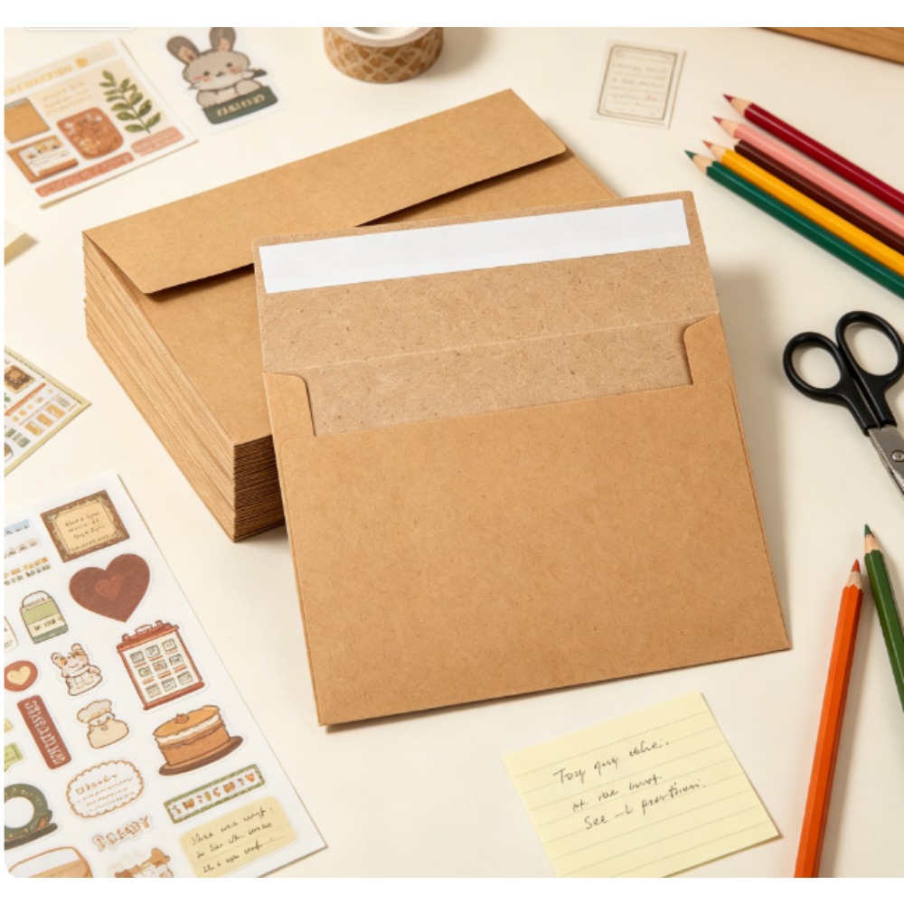 Letter Envelope Kraft - 50 sztuk kopert z papieru kraft
