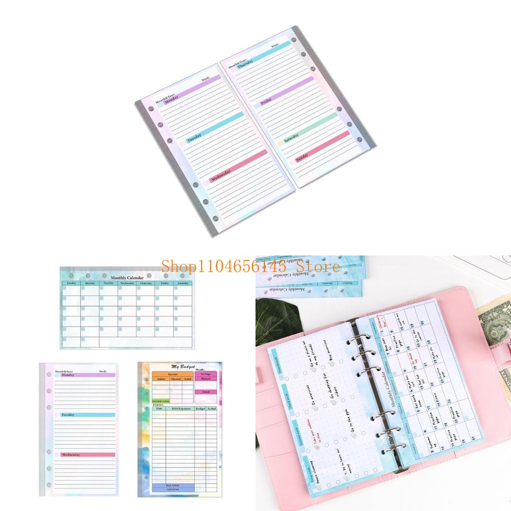Planner Weekly Budget - Arkusze do segregatora, papier w linie,