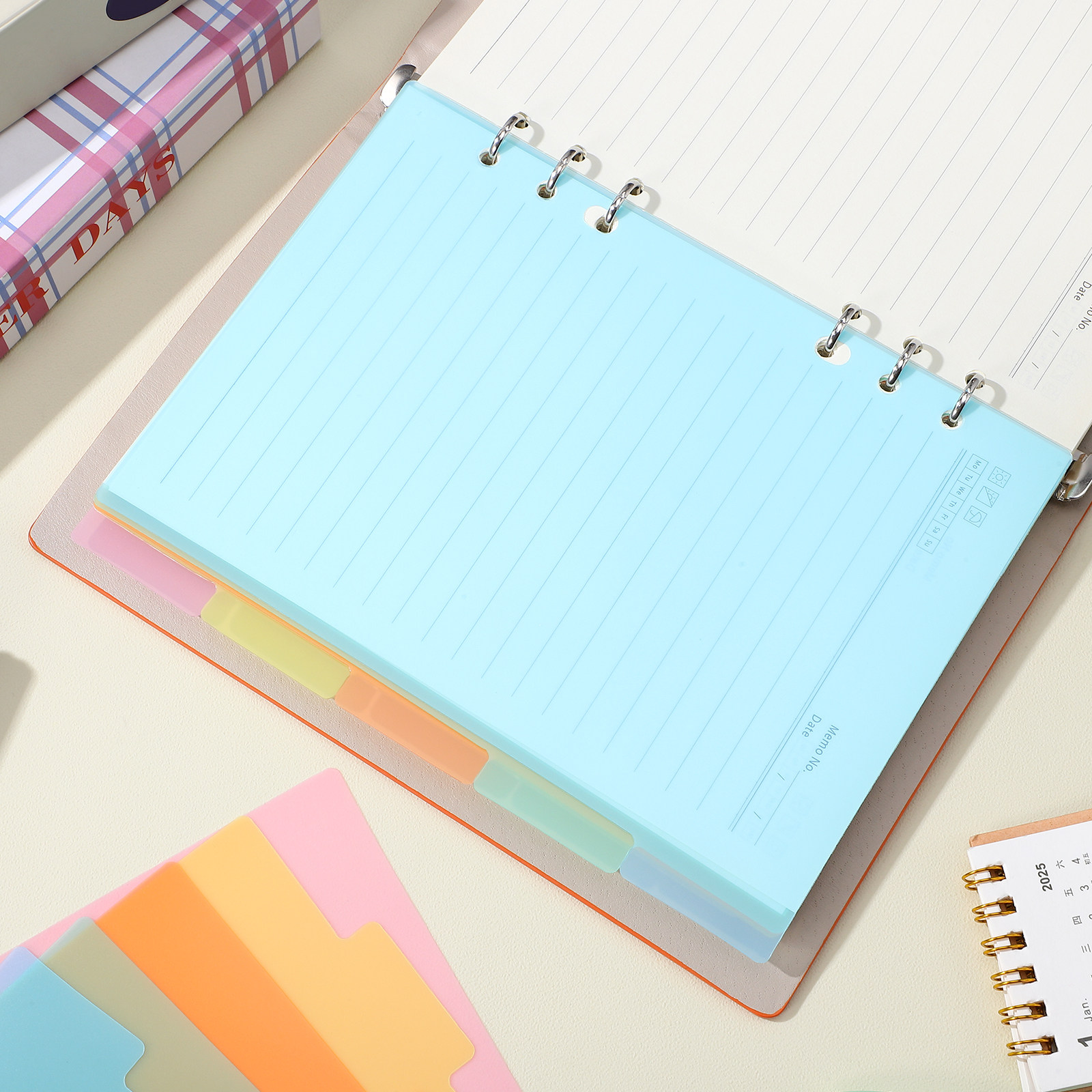 Index Tab Divider - 10 sztuk gładkich, elastycznych plastikowych przekładek