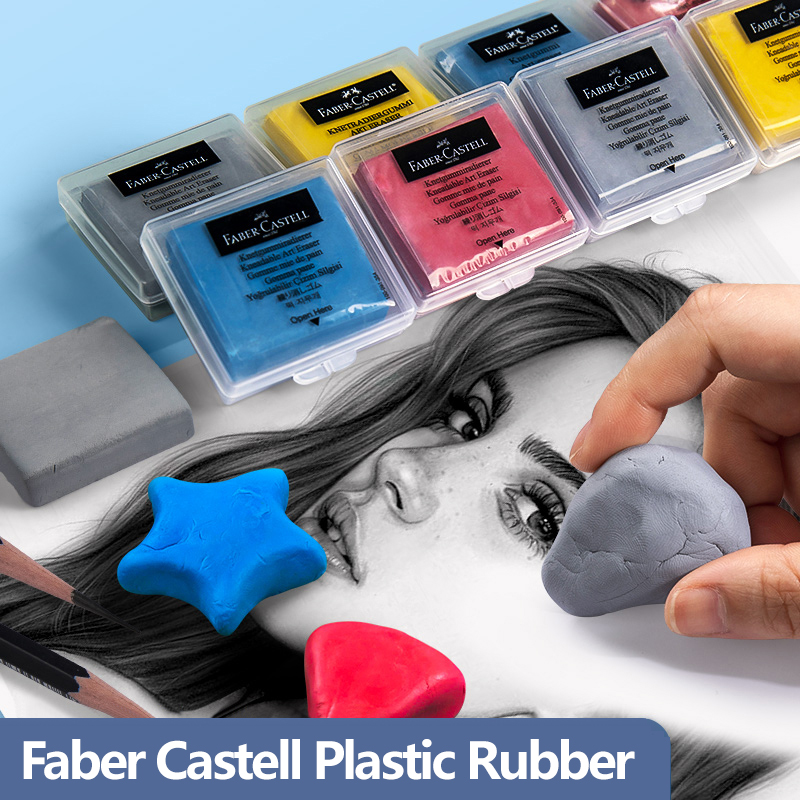 Rubber Eraser Kneaded - Faber-Castell plastikowa guma 4 szt. miękka