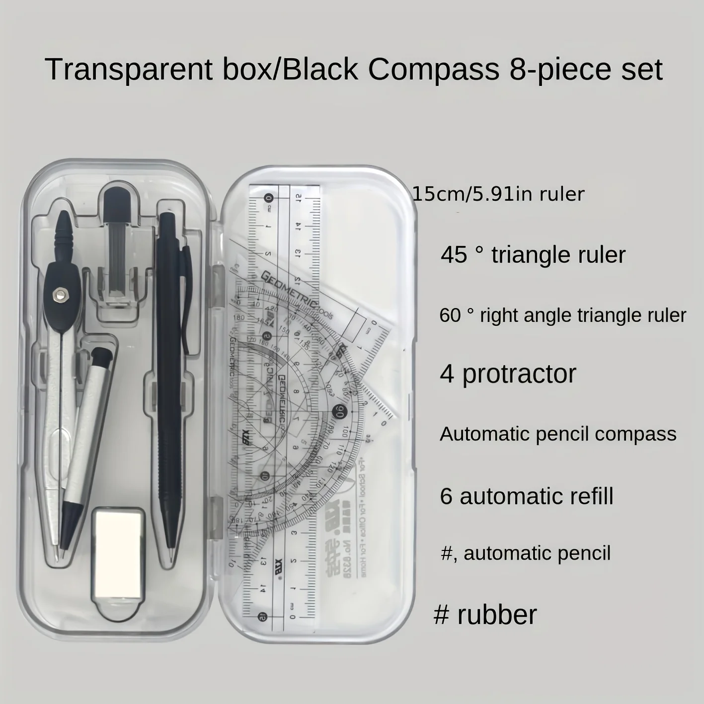 Zestaw geometryczny 8 w 1 z cy – Compass Geometry Set recenzja i cena