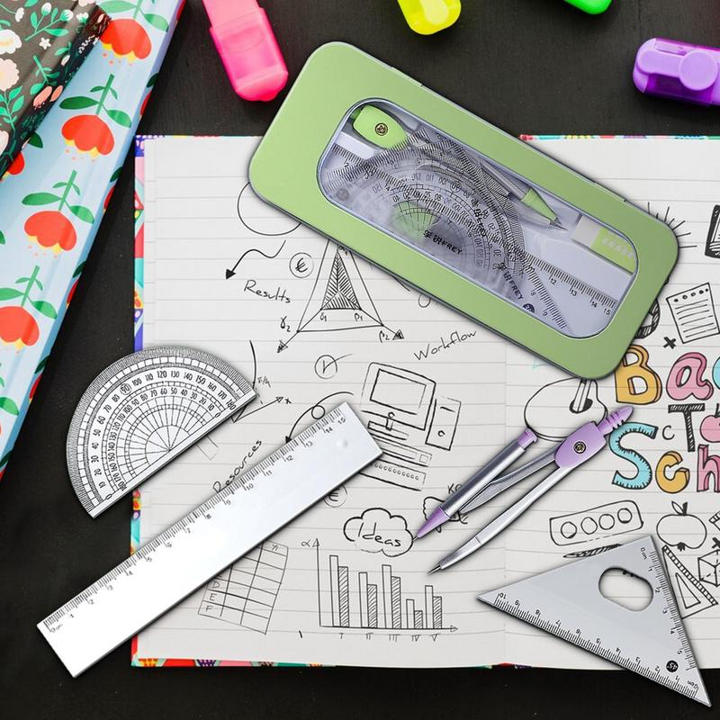 Zestaw kątomierza i kompasu Ze – Compass Geometry Set recenzja i cena