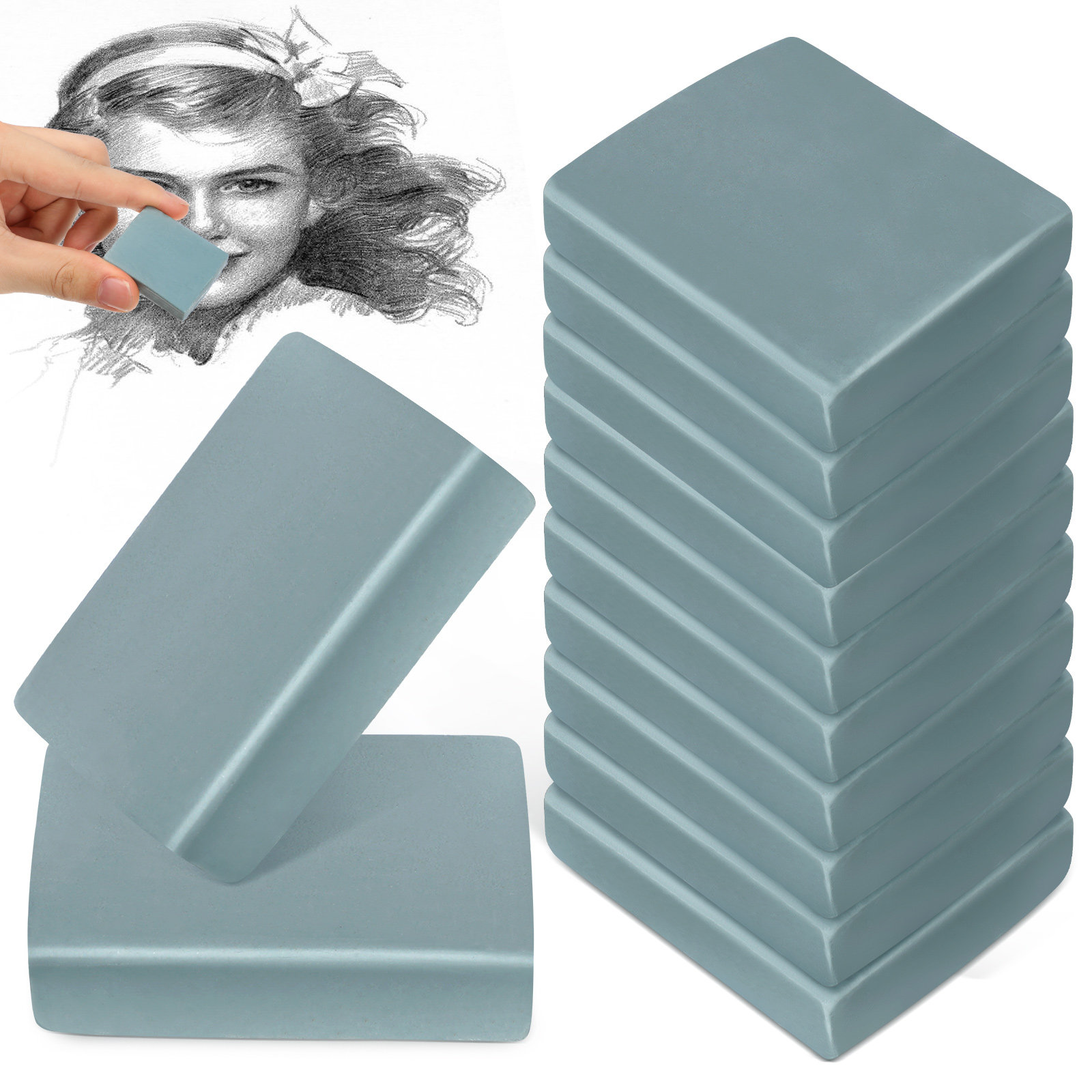 12 sztuk gumek artystycznych d – Rubber Eraser Kneaded recenzja i cena