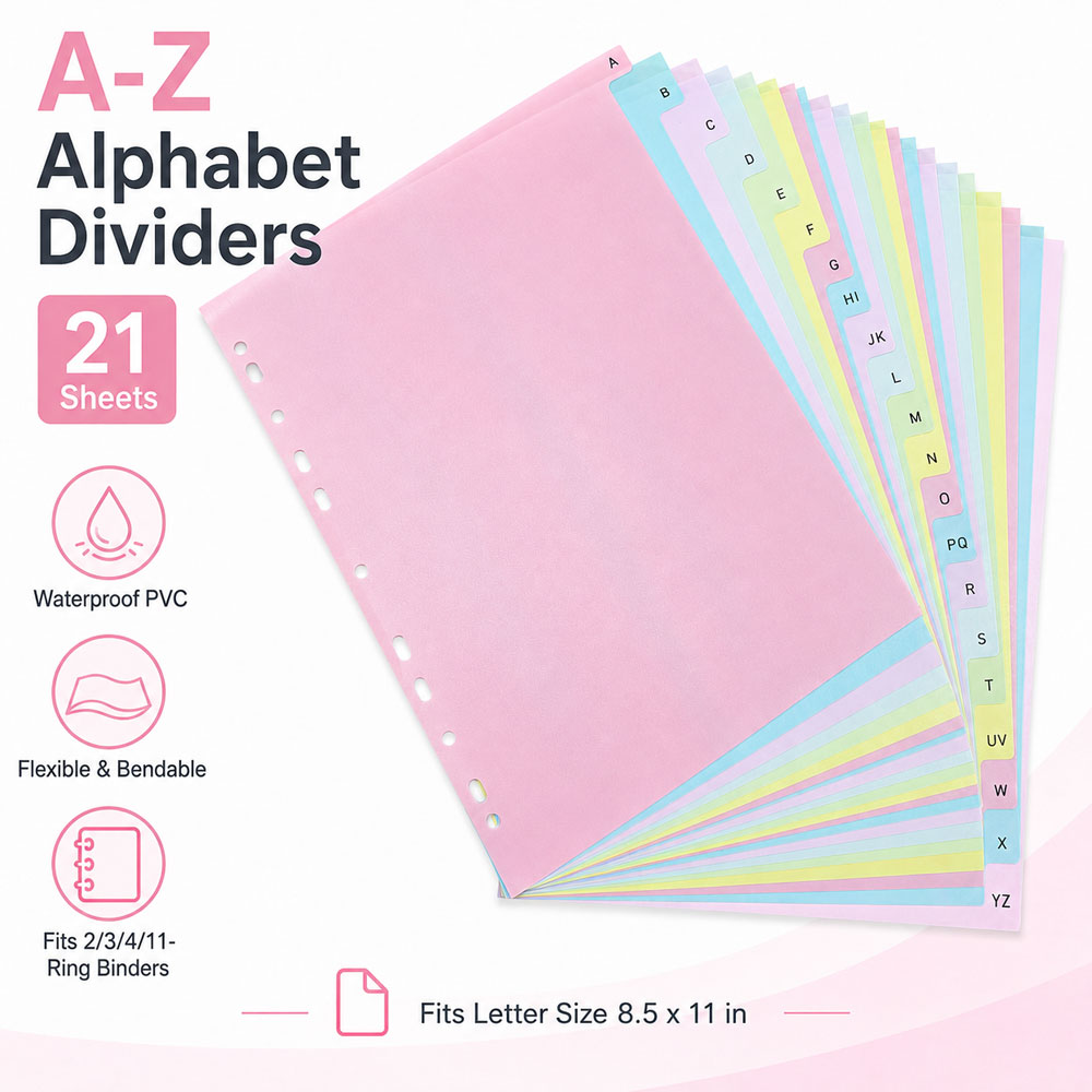 21-stronicowe przekładki do se – Index Tab Divider recenzja i cena